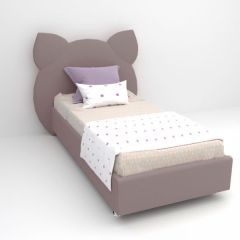 Кровать Котя с ортопедическим основанием 1200 (велюр темно-серый) в Можге - mozhga.mebel24.online | фото