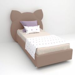 Кровать Котя с ортопедическим основанием 900 (велюр серый) в Можге - mozhga.mebel24.online | фото