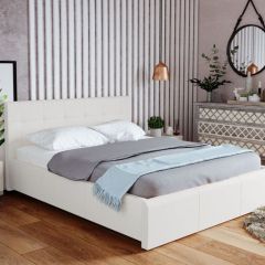 Кровать Лаура с латами Nice White 1400x2000 в Можге - mozhga.mebel24.online | фото