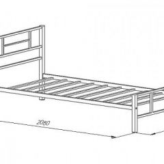 Кровать металлическая "Кадис 900х1900" Слоновая кость в Можге - mozhga.mebel24.online | фото 2