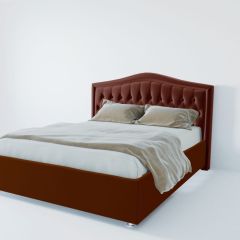 Кровать Нягань с ПМ 1200 (велюр бордо) в Можге - mozhga.mebel24.online | фото 2