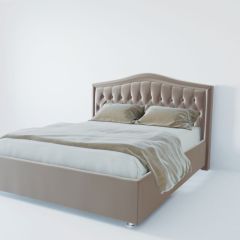 Кровать Нягань с ПМ 1200 (велюр светло-серый) в Можге - mozhga.mebel24.online | фото 2