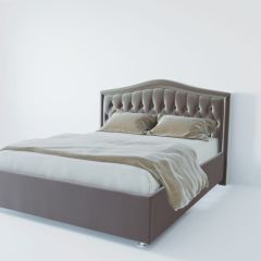 Кровать Нягань с ПМ 1200 (велюр темно-серый) в Можге - mozhga.mebel24.online | фото 2