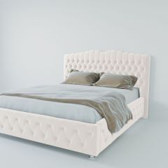 Кровать Нягань с ПМ 2000 (экокожа белая) в Можге - mozhga.mebel24.online | фото 2