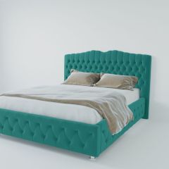 Кровать Нягань с ПМ 800 (велюр бирюзовый) в Можге - mozhga.mebel24.online | фото 2