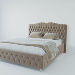 Кровать Нягань с ПМ 900 (велюр серый) в Можге - mozhga.mebel24.online | фото 2
