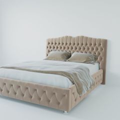 Кровать Нягань с ПМ 900 (велюр светло-серый) в Можге - mozhga.mebel24.online | фото 2