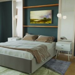 Кровать Подиум с ортопедическим основанием 1200 (велюр темно-серый) в Можге - mozhga.mebel24.online | фото 3