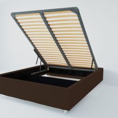 Кровать Подиум с ПМ 1200 (экокожа коричневая) в Можге - mozhga.mebel24.online | фото 2