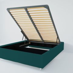 Кровать Подиум с ПМ 800 (велюр бирюзовая) в Можге - mozhga.mebel24.online | фото 2