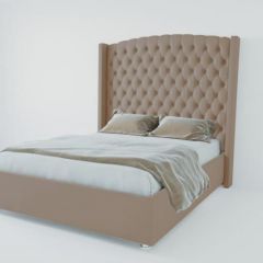 Кровать Берлин ЛЮКС без основания 2000 (велюр серый) в Можге - mozhga.mebel24.online | фото