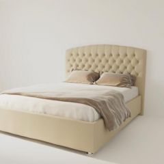 Кровать Берлин без основания 2000 (экокожа бежевая) в Можге - mozhga.mebel24.online | фото