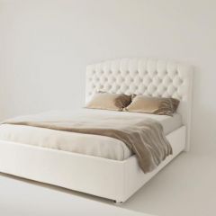 Кровать Берлин без основания 2000 (экокожа белая) в Можге - mozhga.mebel24.online | фото