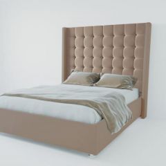 Кровать Венеция ЛЮКС без основания 1200 (велюр серый) в Можге - mozhga.mebel24.online | фото