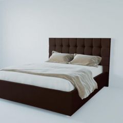 Кровать Венеция без основания 1600 (экокожа коричневая) в Можге - mozhga.mebel24.online | фото