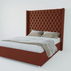 Кровать Версаль ЛЮКС без основания 1200 (велюр бордо) в Можге - mozhga.mebel24.online | фото