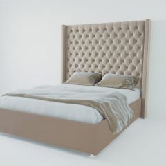 Кровать Версаль ЛЮКС без основания 1200 (велюр серый) в Можге - mozhga.mebel24.online | фото
