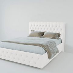Кровать Версаль 1600 без основания (экокожа белый) в Можге - mozhga.mebel24.online | фото