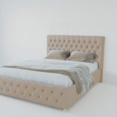 Кровать Версаль 1400 без основания (велюр светло серый) в Можге - mozhga.mebel24.online | фото