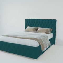 Кровать Версаль 2000 без основания (велюр бирюзовый) в Можге - mozhga.mebel24.online | фото