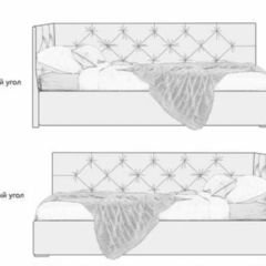 Кровать угловая Лилу интерьерная +основание (120х200) в Можге - mozhga.mebel24.online | фото 2