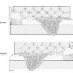 Кровать угловая Лилу интерьерная +основание/ПМ/бельевое дно (120х200) в Можге - mozhga.mebel24.online | фото 5