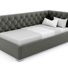 Кровать угловая Виола интерьерная +основание (80х200) в Можге - mozhga.mebel24.online | фото 3