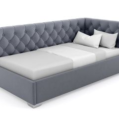 Кровать угловая Виола интерьерная +основание (80х200) в Можге - mozhga.mebel24.online | фото 8