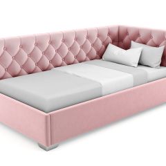 Кровать угловая Виола интерьерная +основание (80х200) в Можге - mozhga.mebel24.online | фото 10