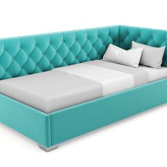 Кровать угловая Виола интерьерная +основание (80х200) в Можге - mozhga.mebel24.online | фото 21