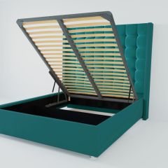 Кровать Венеция ЛЮКС с ПМ 2000 (велюр бирюзовый) в Можге - mozhga.mebel24.online | фото