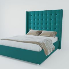 Кровать Венеция ЛЮКС с ПМ 2000 (велюр бирюзовый) в Можге - mozhga.mebel24.online | фото 2