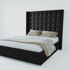 Кровать Венеция ЛЮКС с ПМ 800 (экокожа кольт ч) в Можге - mozhga.mebel24.online | фото 2