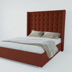 Кровать Венеция ЛЮКС с ПМ 900 (велюр бордо) в Можге - mozhga.mebel24.online | фото 2
