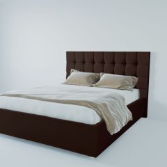 Кровать Венеция с ПМ 2000 (экокожа коричневая) в Можге - mozhga.mebel24.online | фото 2