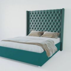 Кровать Версаль ЛЮКС с ПМ 1200 (велюр бирюзовый) в Можге - mozhga.mebel24.online | фото