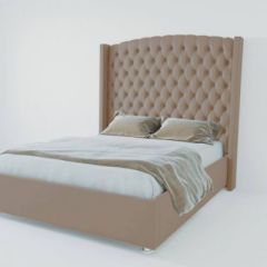 Кровать Версаль ЛЮКС с ПМ 1200 (велюр темно-серый) в Можге - mozhga.mebel24.online | фото