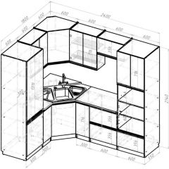 Кухонный гарнитур Адажио оптима 1800х2400 мм в Можге - mozhga.mebel24.online | фото 2