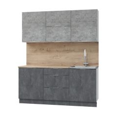 Кухонный гарнитур Асти-бетон 1.8 в Можге - mozhga.mebel24.online | фото