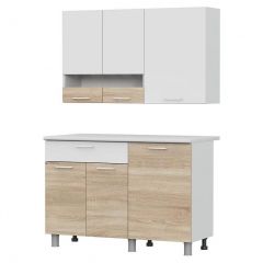 Кухонный гарнитур КГ-4 (1200) Белый/Дуб Сонома в Можге - mozhga.mebel24.online | фото 2