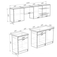 Кухонный гарнитур Кремона (2.4 м) в Можге - mozhga.mebel24.online | фото 3