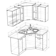 Кухонный гарнитур Лариса оптима 2 1500х1300 мм в Можге - mozhga.mebel24.online | фото 2