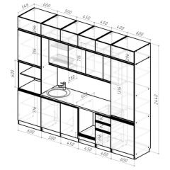 Кухонный гарнитур Лоретта люкс 3000 мм в Можге - mozhga.mebel24.online | фото 2
