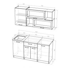 Кухонный гарнитур Лоретта стандарт 1600 мм в Можге - mozhga.mebel24.online | фото 2
