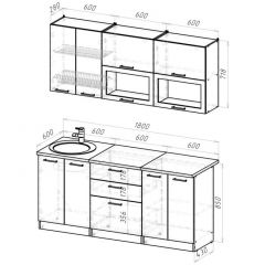 Кухонный гарнитур Паола макси 1800 мм в Можге - mozhga.mebel24.online | фото 2
