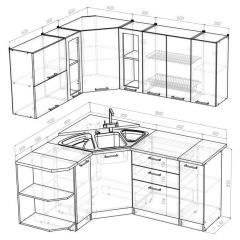 Кухонный гарнитур Паола оптима 1500х1800 мм в Можге - mozhga.mebel24.online | фото 2