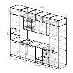 Кухонный гарнитур Сапфир 3000 мм в Можге - mozhga.mebel24.online | фото 2