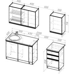 Кухонный гарнитур Сиена стандарт 1600 мм в Можге - mozhga.mebel24.online | фото 2