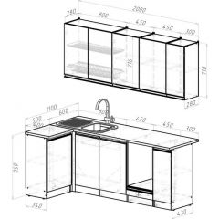 Кухонный гарнитур Сюита прайм 400 1100х2000 мм в Можге - mozhga.mebel24.online | фото 2