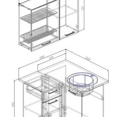 Кухонный гарнитур угловой Вегас 1000*1000 (Стол. 26мм) в Можге - mozhga.mebel24.online | фото 2